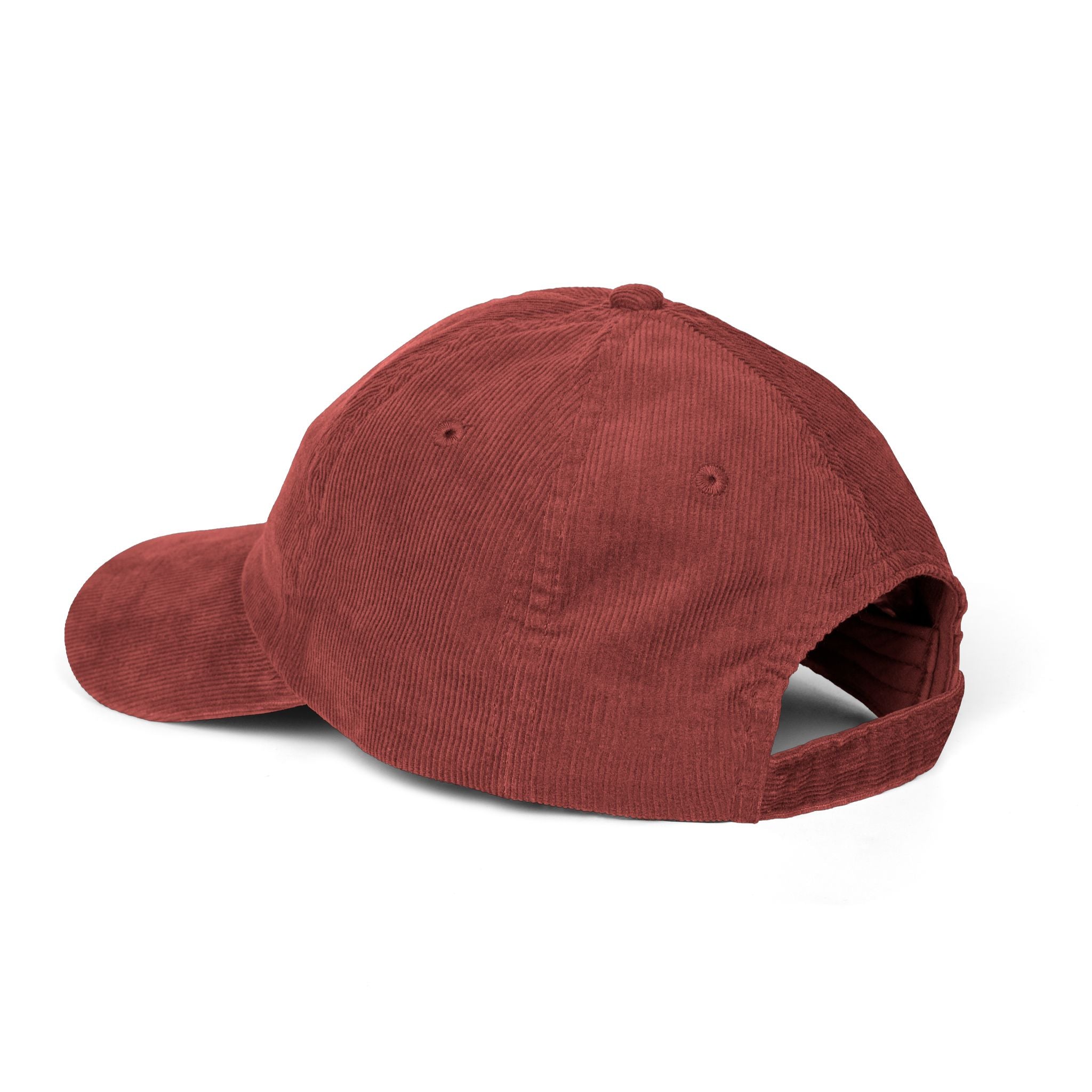 Antisocial Embroidered Vintage Corduroy Cap | Rust baseball hat