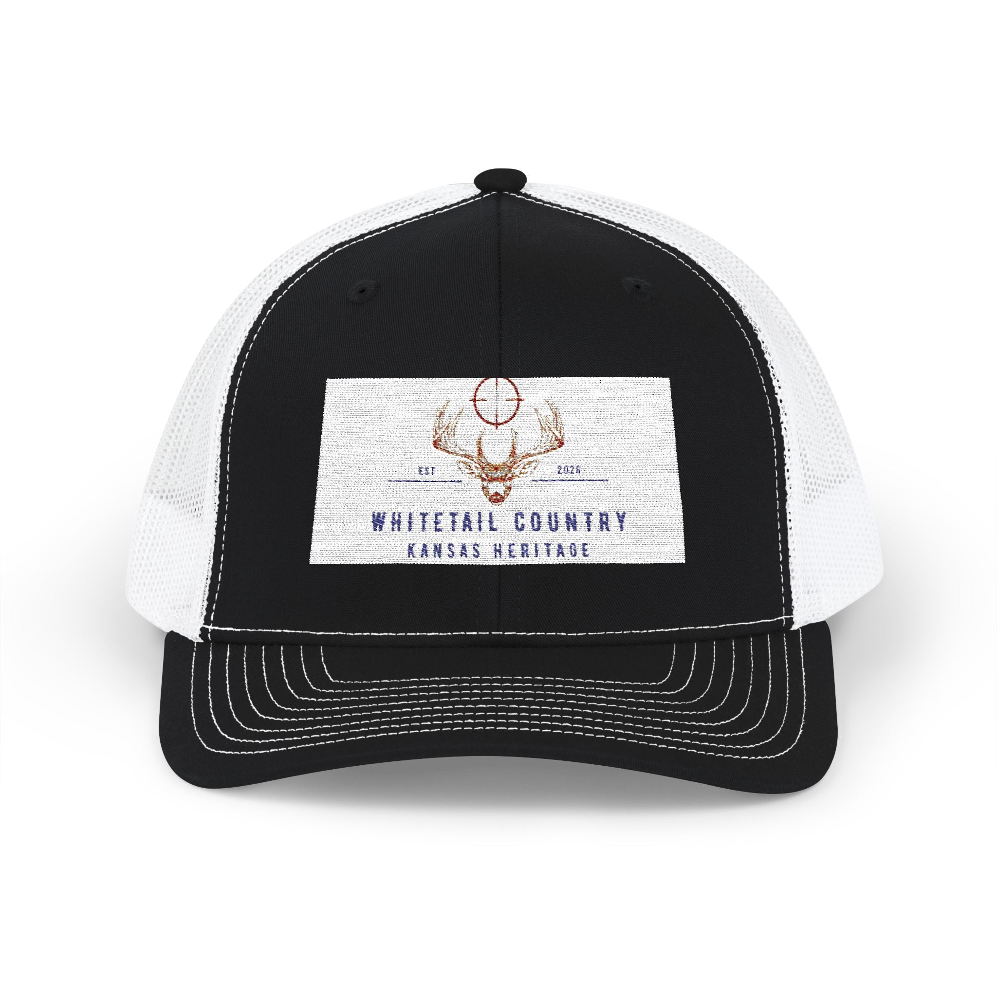 Whitetail Country Antlers Trucker Hat | Embroidered Hunting Cap, Mesh Snapback