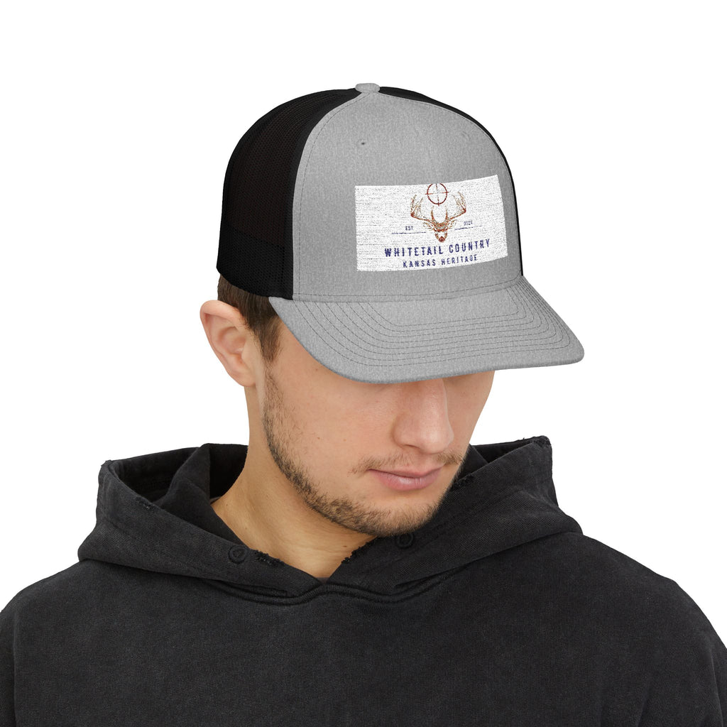 Whitetail Country Antlers Trucker Hat | Embroidered Hunting Cap, Mesh Snapback