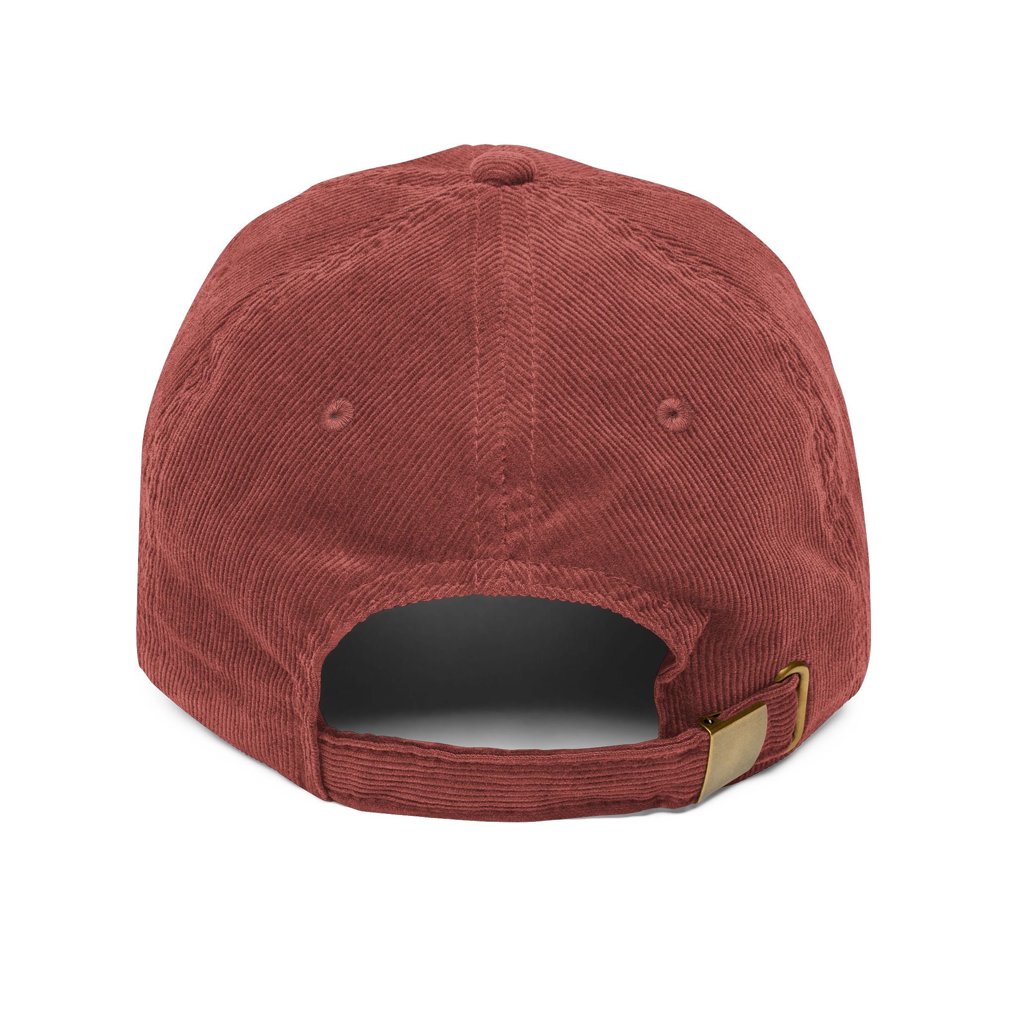 Antisocial Embroidered Vintage Corduroy Cap | Rust baseball hat
