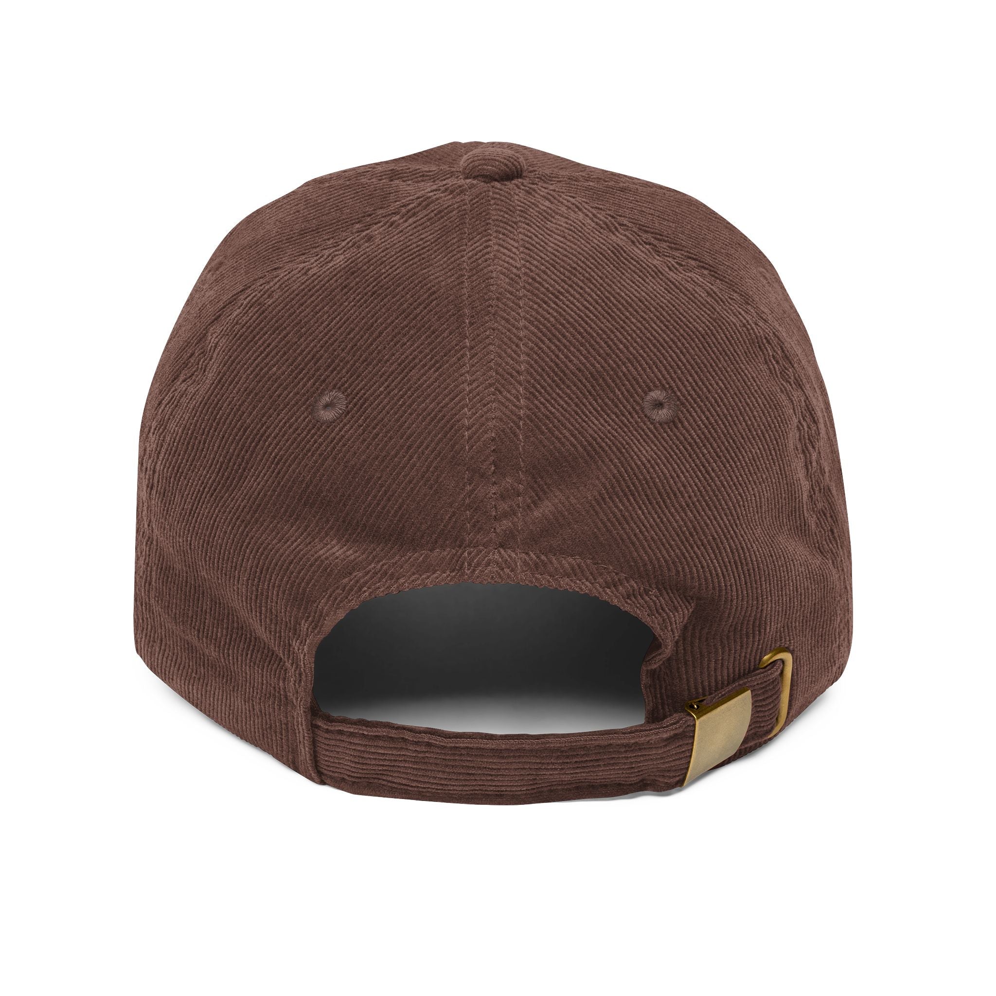 Antisocial Embroidered Vintage Corduroy Cap | Rust baseball hat