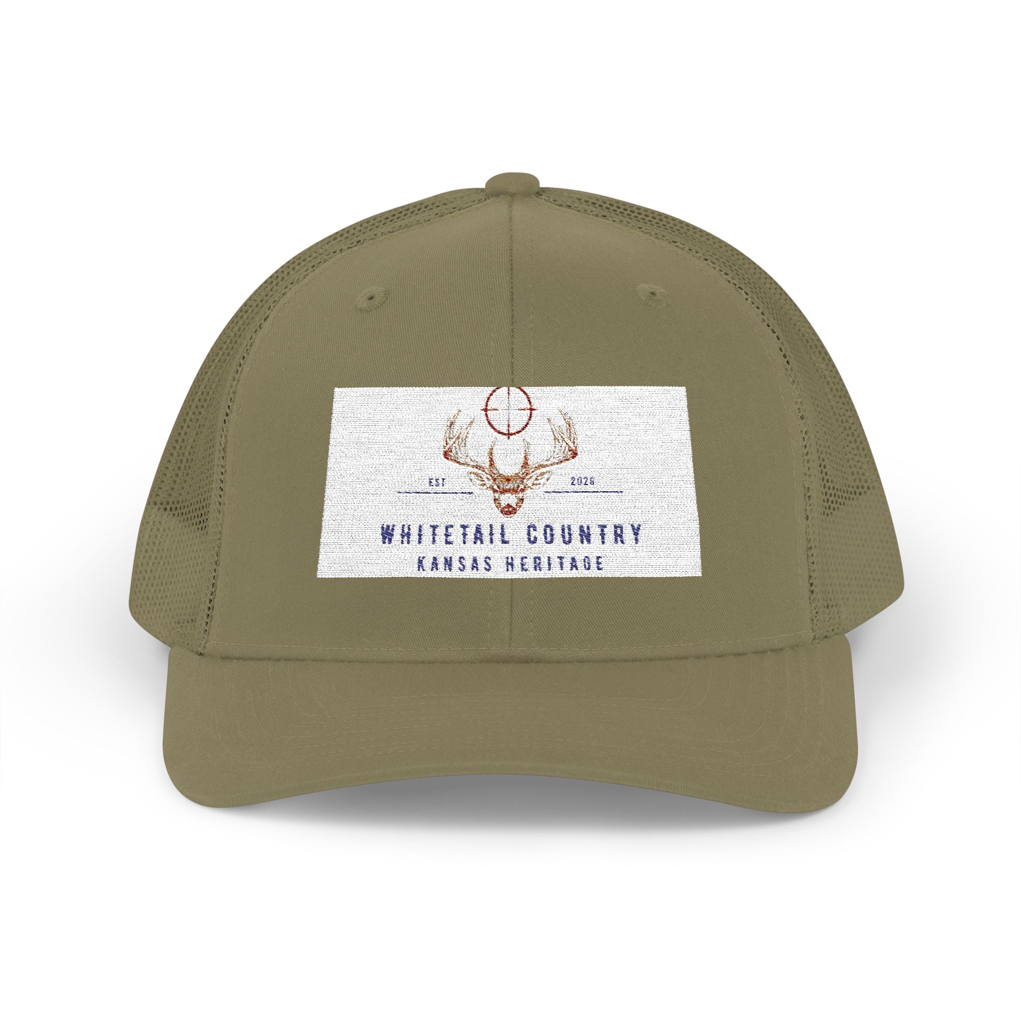 Whitetail Country Antlers Trucker Hat | Embroidered Hunting Cap, Mesh Snapback