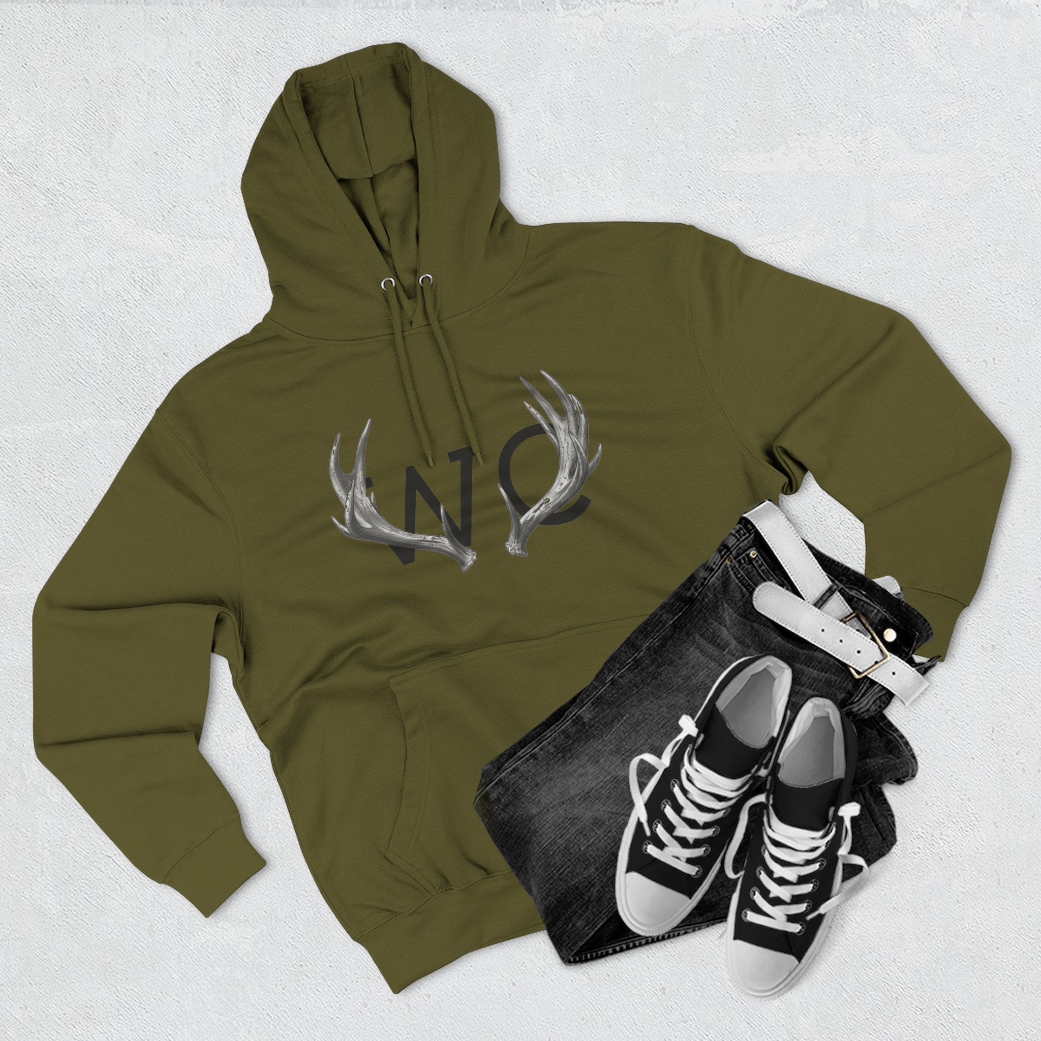 Three-Panel Fleece Hoodie