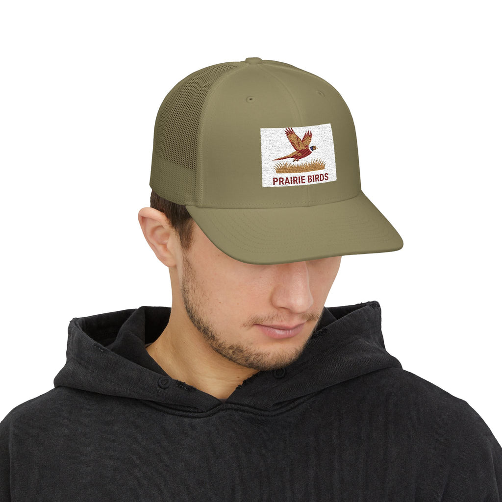 Prairie Birds patch design Snapback Cap | trucker hat, bird logo