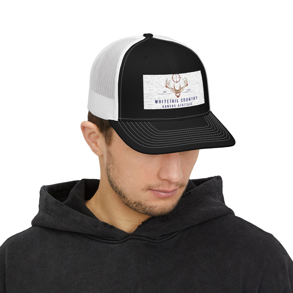 Whitetail Country Antlers Trucker Hat | Embroidered Hunting Cap, Mesh Snapback