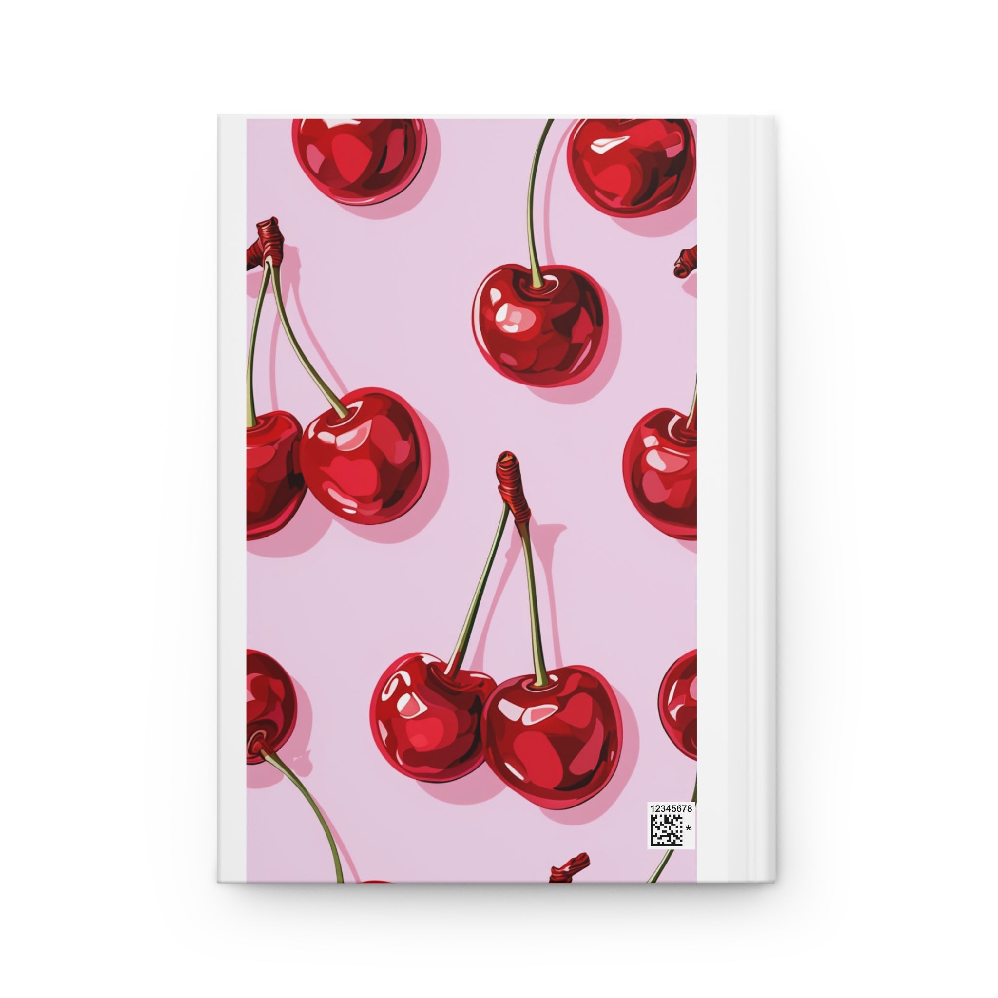Cherry Pattern Hardcover Journal | Pink Cherry Notebook